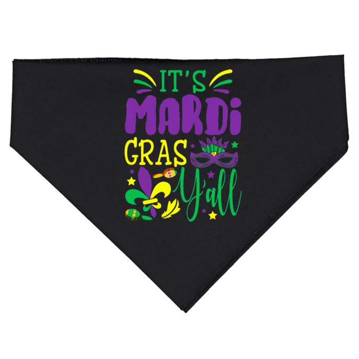 Its Mardi Gras Yall Mardi Gras Party Mask Costume USA-Made Doggie Bandana