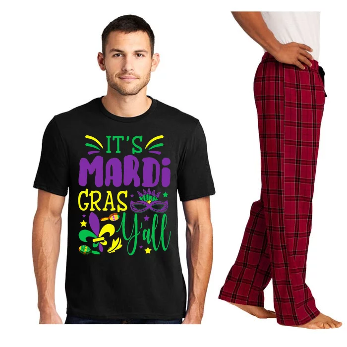 Its Mardi Gras Yall Mardi Gras Party Mask Costume Pajama Set