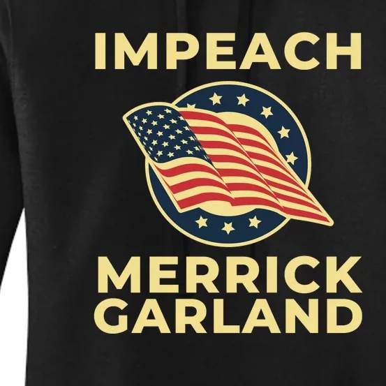 Impeach Merrick Garland Defund The FBI Conservative Women's Pullover Hoodie