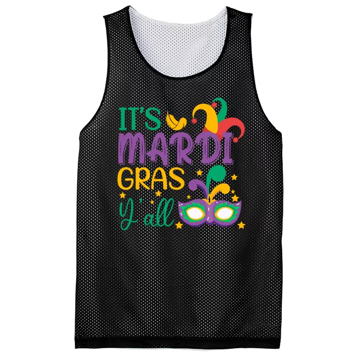 It's Mardi Gras Y'all Funny Mardi Gras Costume Mesh Reversible Basketball Jersey Tank