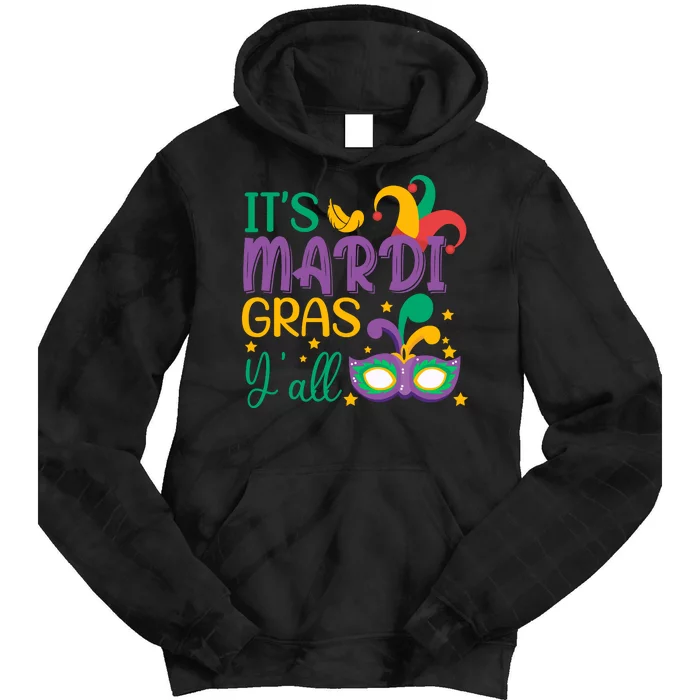 It's Mardi Gras Y'all Funny Mardi Gras Costume Tie Dye Hoodie