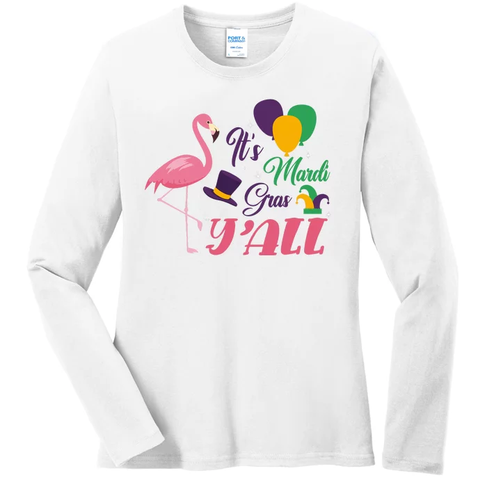 It's Mardi Gras Y'all Ladies Long Sleeve Shirt