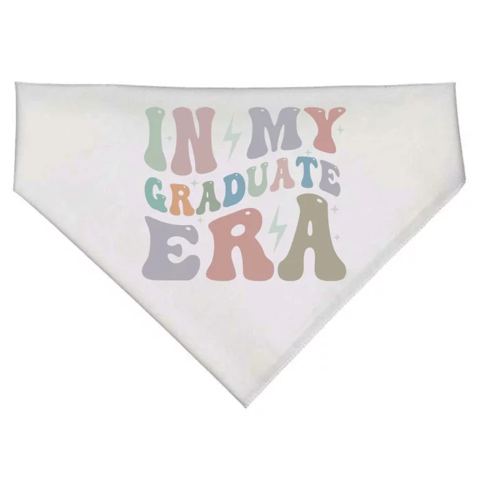 In My Graduate Era College Grad Senior Class High School Funny Gift USA-Made Doggie Bandana