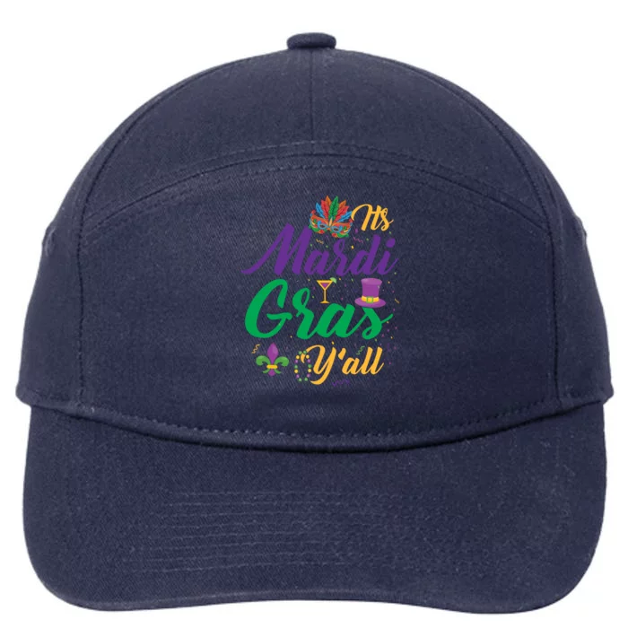 It's Mardi Gras Y'all 7-Panel Snapback Hat