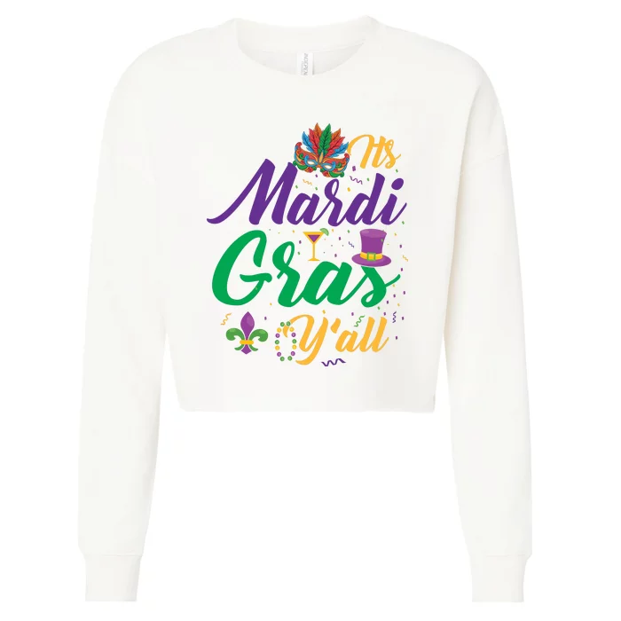 It's Mardi Gras Y'all Cropped Pullover Crew