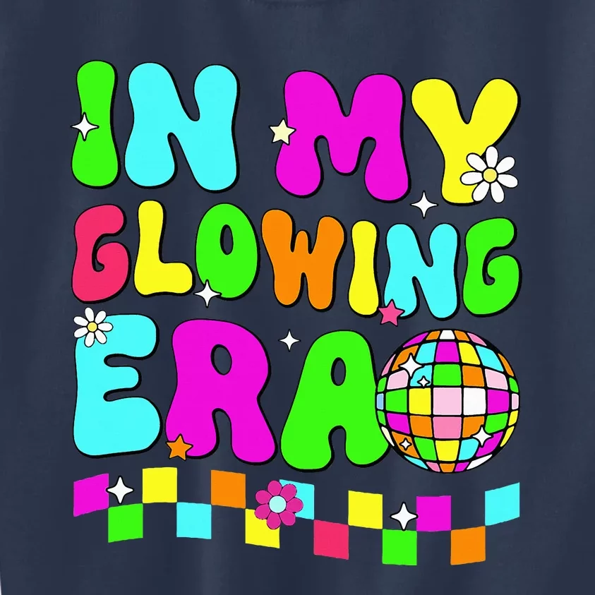 In My Glowing Era Tie Dye Bright Hello Summer Vacation Trips Kids Sweatshirt