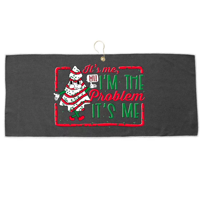 It's Me Hi I'm The Problem It's Me Christmas Tree Cake Large Microfiber Waffle Golf Towel