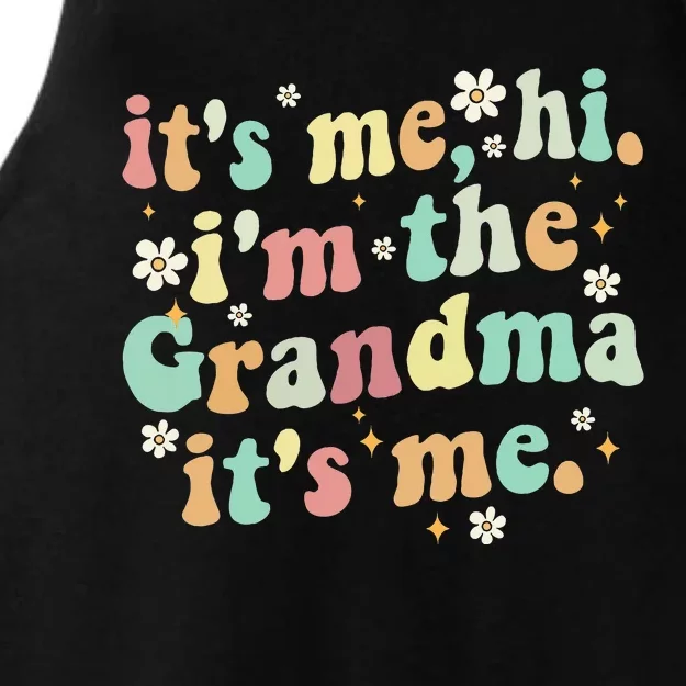 ItS Me Hi IM The Grandma ItS Me Women Ladies Tri-Blend Wicking Tank