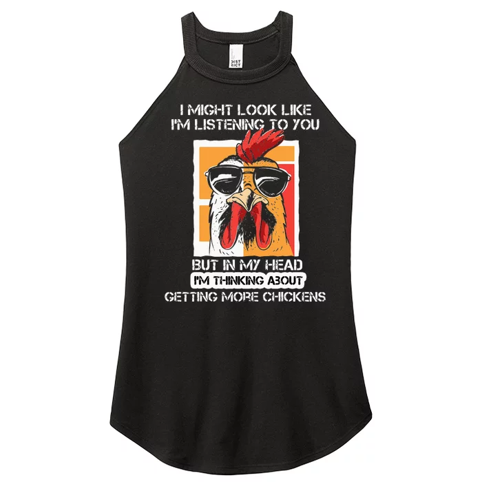 In My Head Im Thinking About Getting More Chickens Farmer Women’s Perfect Tri Rocker Tank