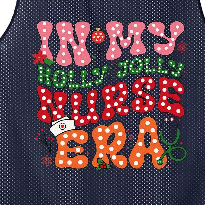 In My Holly Nurse Era Jolly Nurse Xmas Retro Nurse Christmas Mesh Reversible Basketball Jersey Tank