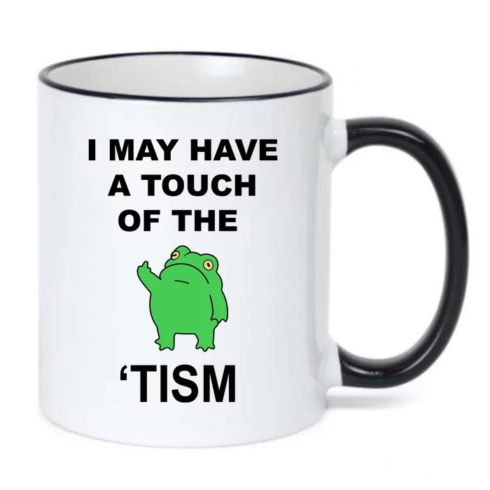 I May Have A Touch Of The Tism Frog Black Color Changing Mug