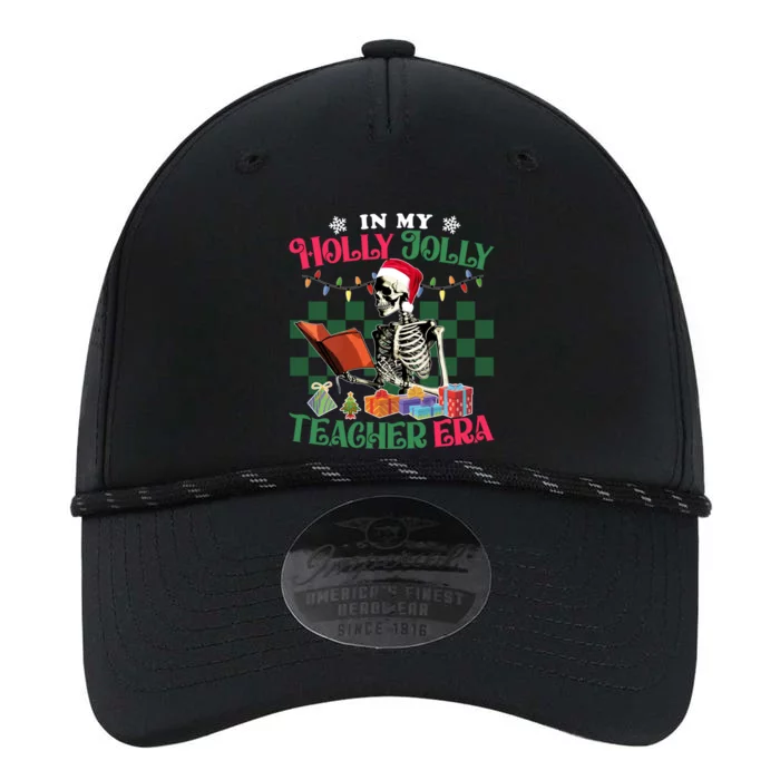 In My Holly Xmas Jolly Teacher Era Teacher Vibes Skeleton Cool Gift Performance The Dyno Cap