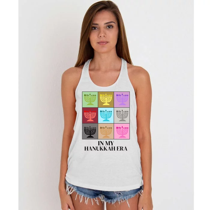 In My Hanukkah Era Ugly Jewish Xmas Funny Christmas Hanukkah Women's Knotted Racerback Tank