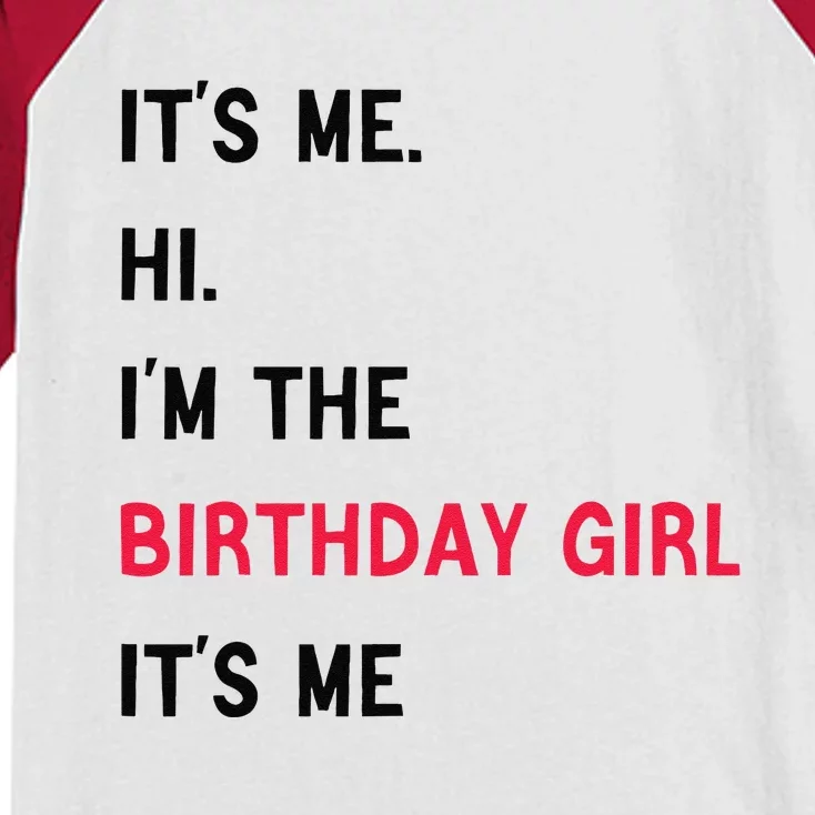 ItS Me Hi IM The Birthday Girl ItS Me Kids Colorblock Raglan Jersey