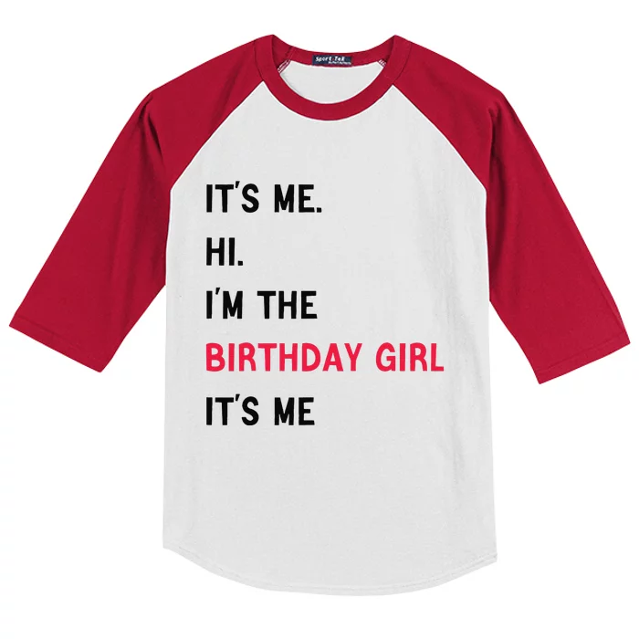 ItS Me Hi IM The Birthday Girl ItS Me Kids Colorblock Raglan Jersey