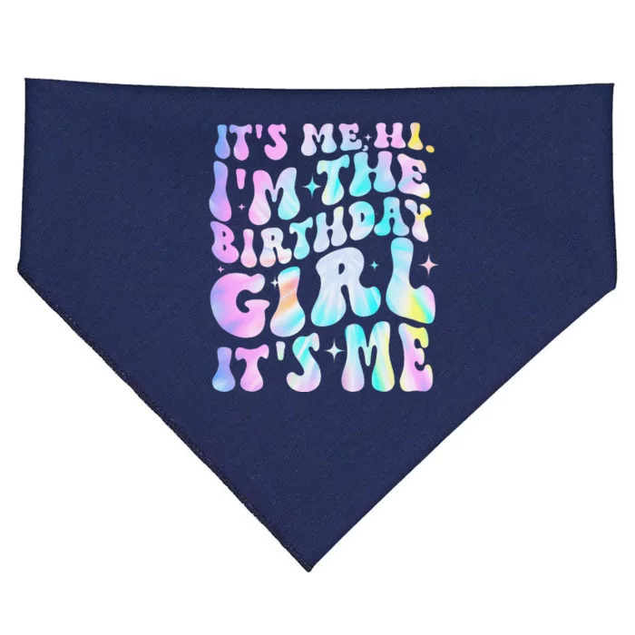 ItS Me Hi IM Birthday Girl ItS Me Groovy USA-Made Doggie Bandana