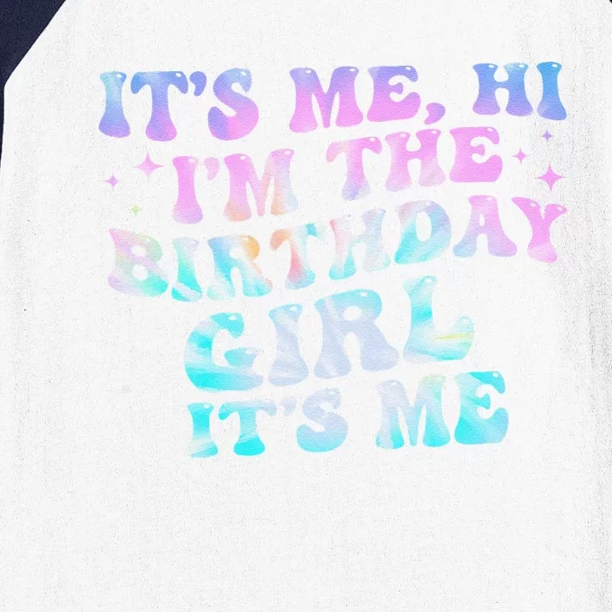 ItS Me Hi IM Birthday Girl ItS Me Groovy Baseball Sleeve Shirt