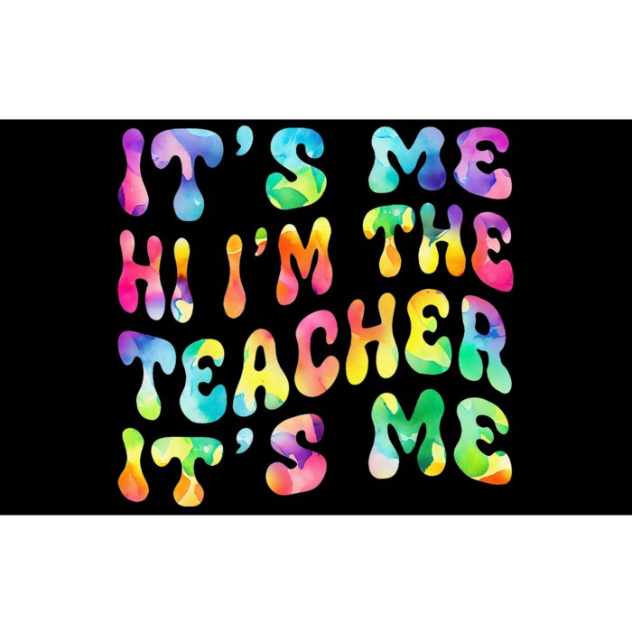 It’s Me Hi I’m The teacher It’s Me Groovy Tie Dye Style Bumper Sticker