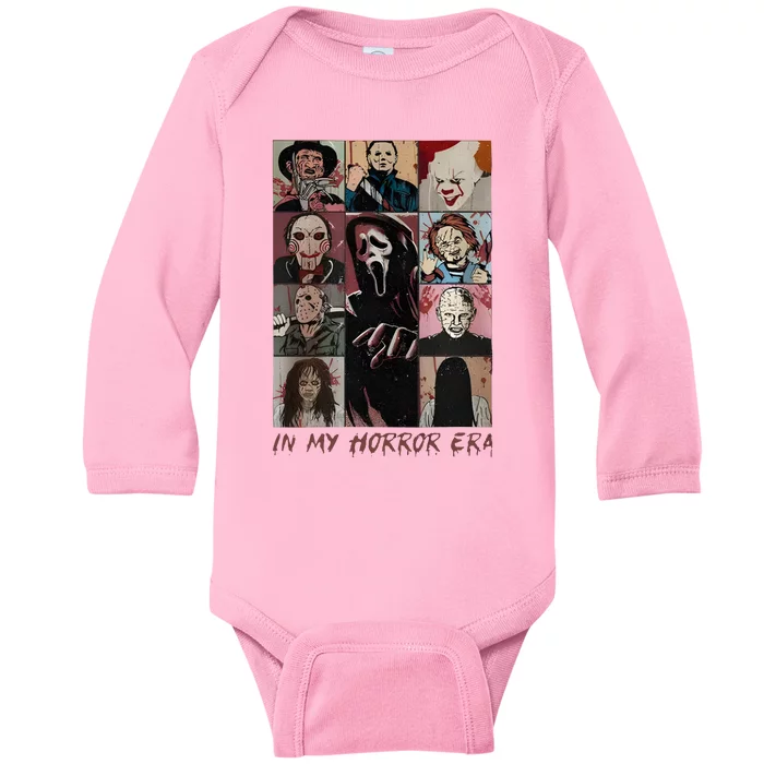 In My Horror Era Horror Ghostface Halloween Horror Movie Baby Long Sleeve Bodysuit