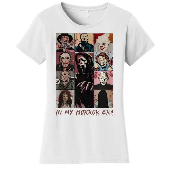 In My Horror Era Horror Ghostface Halloween Horror Movie Women's T-Shirt