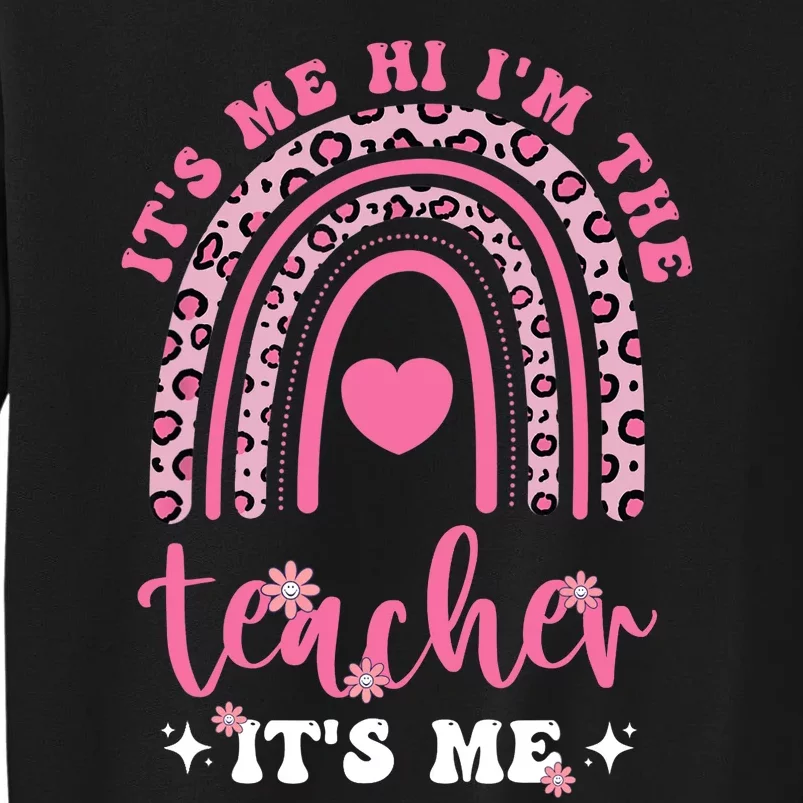 It's Me Hi I'm The Teacher It's Me Groovy Funny Teacher Sweatshirt