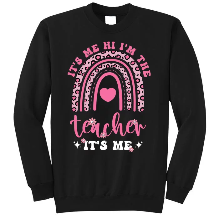 It's Me Hi I'm The Teacher It's Me Groovy Funny Teacher Sweatshirt