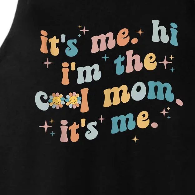 It's Me Hi I'm The Cool Mom It's Me Groovy Retro Ladies Tri-Blend Wicking Tank