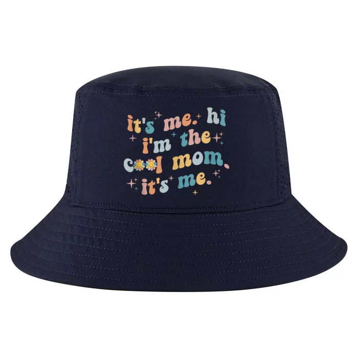 It's Me Hi I'm The Cool Mom It's Me Groovy Retro Cool Comfort Performance Bucket Hat