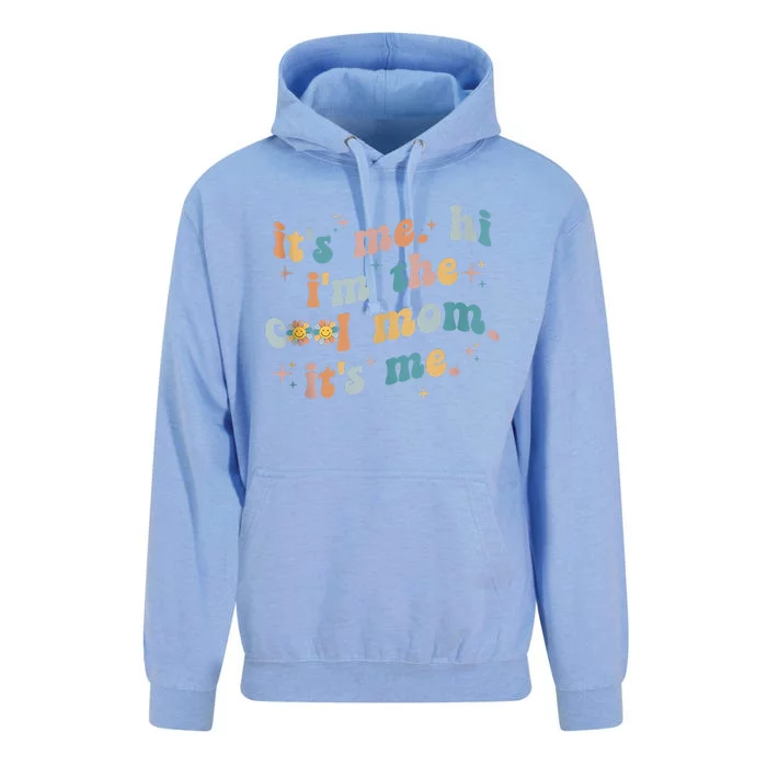 It's Me Hi I'm The Cool Mom It's Me Groovy Retro Unisex Surf Hoodie