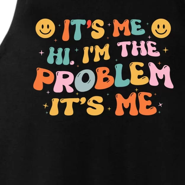 It's Me, Hi, I'm The Problem Funny Groovy Vintage Ladies Tri-Blend Wicking Tank