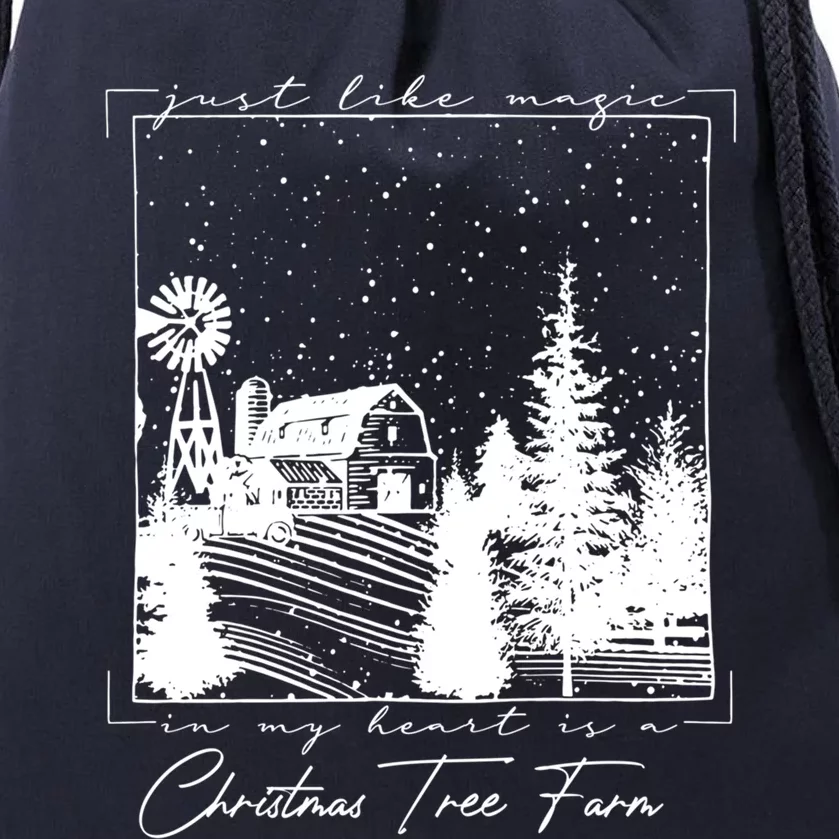 In My Heart Is A Christmas Xmas Tree Farm Midnight Music Great Gift Drawstring Bag