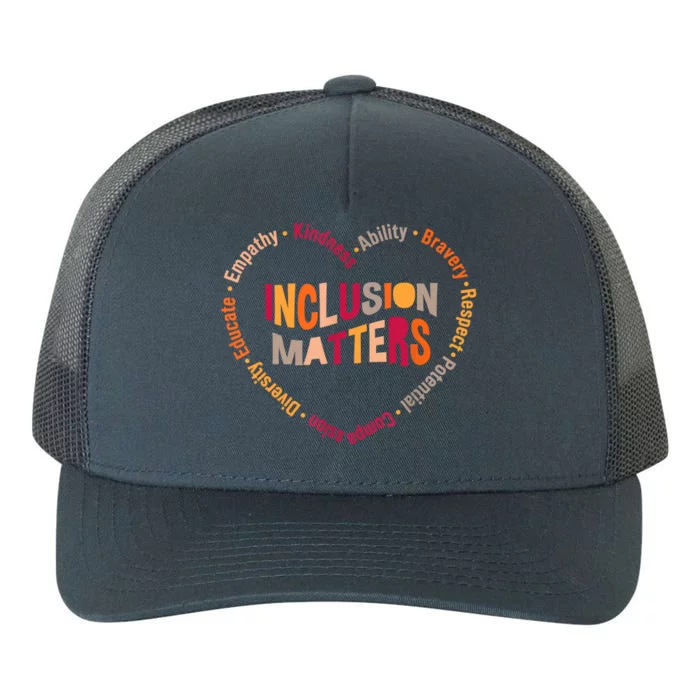 Inclusion Matters Heart Autism Awareness Special Education Yupoong Adult 5-Panel Trucker Hat