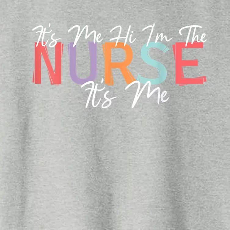 Its Me Hi I'm The Nurse RN ER NICU Nursing Women's Crop Top Tee