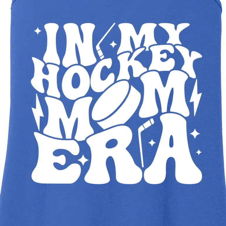 In My Hockey Mom Era Groovy Ice Hockey Mama Mother Game Day Gift Ladies Essential Tank