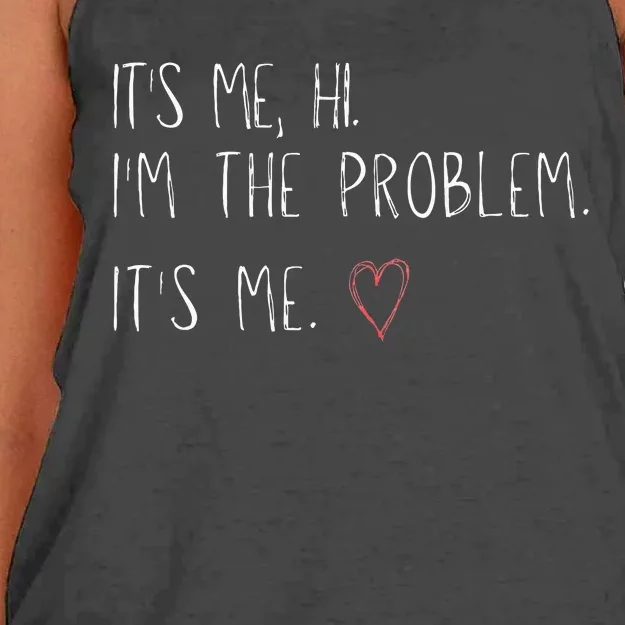 ItS Me Hi IM The Problem Women's Knotted Racerback Tank