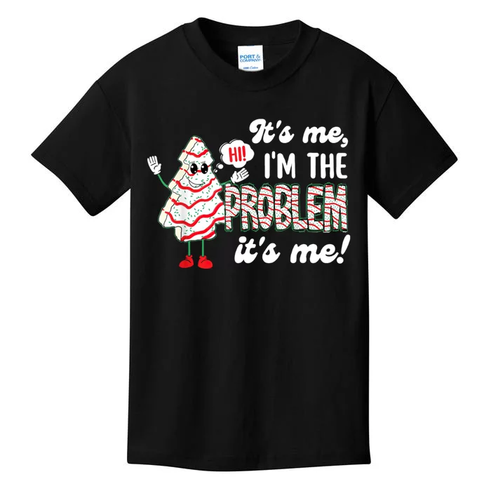 It's Me Hi I'm The Problem Funny Christmas Tree Cake Kids T-Shirt