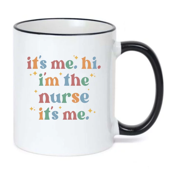 It's Me Hi I Am The Nurse Retro Nursing Day Black Color Changing Mug