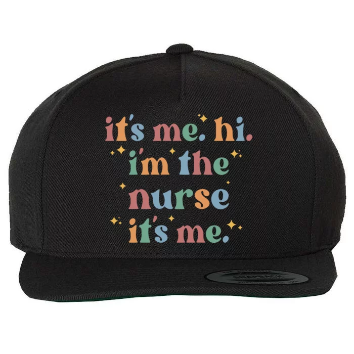 It's Me Hi I Am The Nurse Retro Nursing Day Wool Snapback Cap