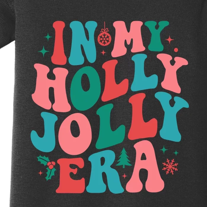 In My Holly Xmas Jolly Para Era Retro Christmas Jolly Para Baby Bodysuit