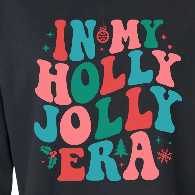 In My Holly Xmas Jolly Para Era Retro Christmas Jolly Para Cropped Pullover Crew