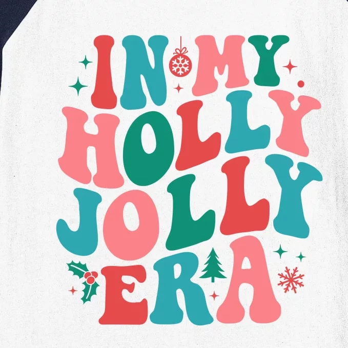 In My Holly Xmas Jolly Para Era Retro Christmas Jolly Para Baseball Sleeve Shirt