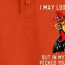 In My Head Ive Pecked You 3 Times Chicken Dry Zone Grid Performance Polo