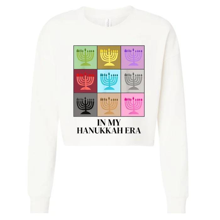 In My Hanukkah Era Ugly Jewish Xmas Funny Christmas Hanukkah Cropped Pullover Crew