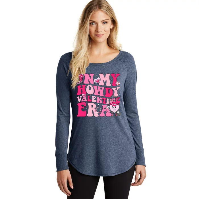 In My Howdy Valentine Era Matching Couple Lover Women's Perfect Tri Tunic Long Sleeve Shirt