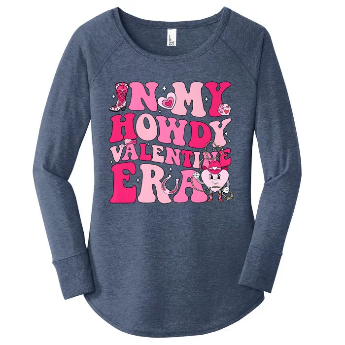 In My Howdy Valentine Era Matching Couple Lover Women's Perfect Tri Tunic Long Sleeve Shirt