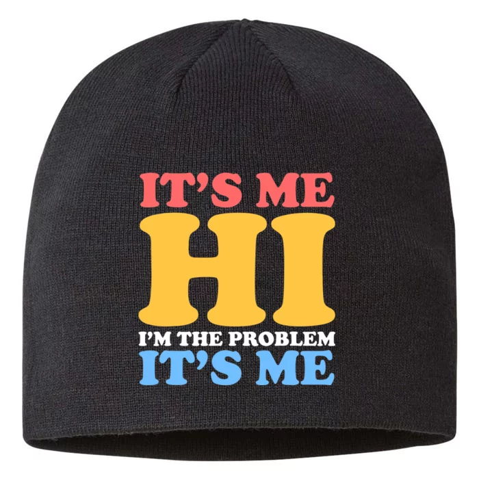 It's Me, Hi, I'm The Problem It's Me Funny Vintage 8 1/2in Sustainable Knit Beanie