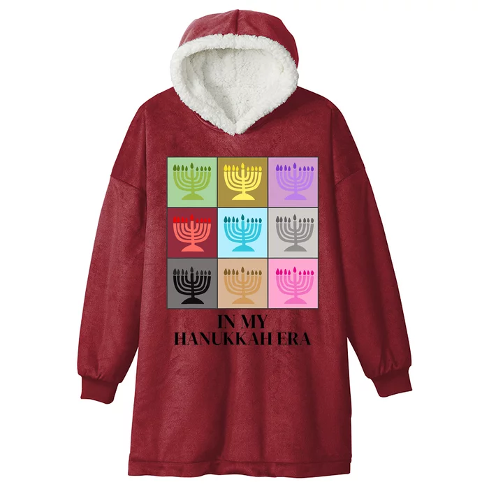 In My Hanukkah Era Ugly Jewish Xmas Funny Christmas Hanukkah Hooded Wearable Blanket