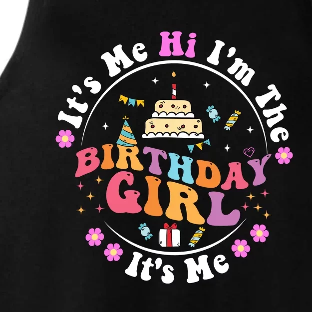 ItS Me Hi IM The Birthday Girl ItS Me Cute Birthday Party Ladies Tri-Blend Wicking Tank