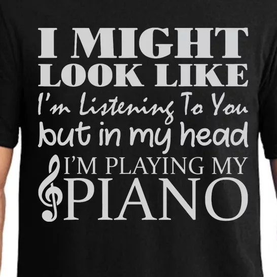 In My Head Im Playing Piano Tee Pajama Set