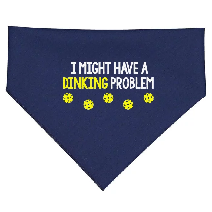 I Might Have A Dinking Problem Funny Pickleball Gift USA-Made Doggie Bandana